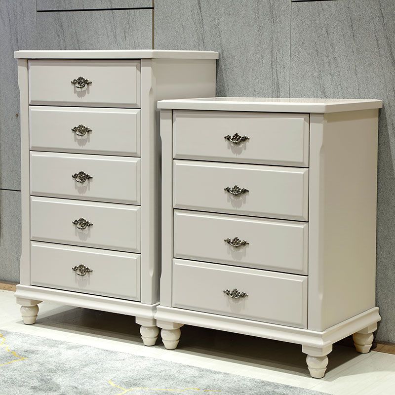 Traditional Storage Chest Solid Wood Storage Chest Dresser with 3/4 Drawers