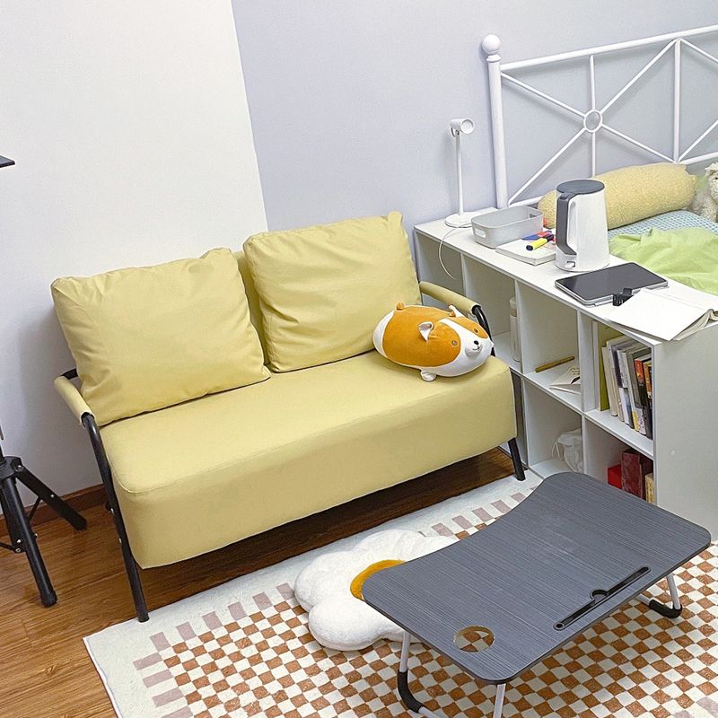 Stationary Loveseat Cushions Back Standard Sofa with Pillows