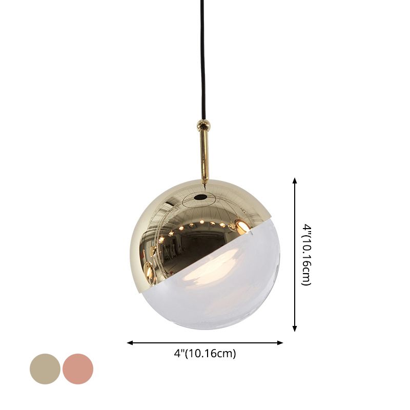 Ontwerper Moderne en eenvoudige LED -wereldbol Pendant licht helder kristal mini hangend licht
