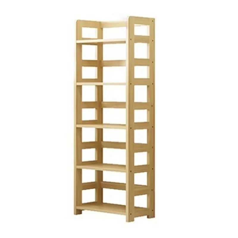 Modern Style Open Bookshelf Solid Wood Etagere Shelf Bookcase