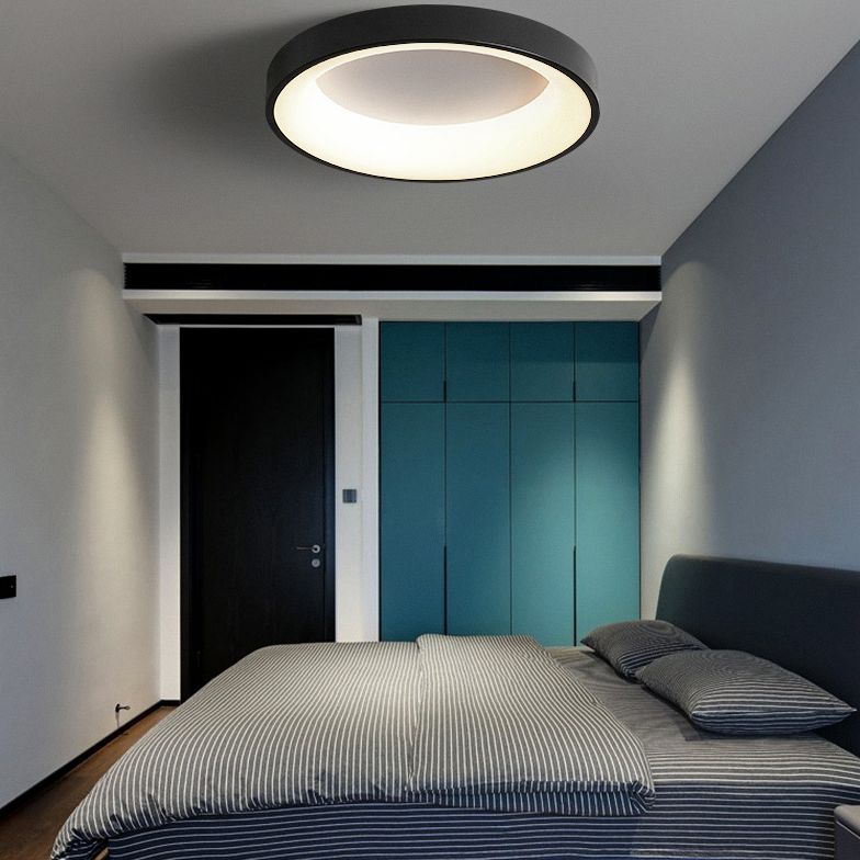 Metal Circular Rubor montura de techo Lámpara Nórdica Estilo Nórdico Iluminación de montaje para dormitorio