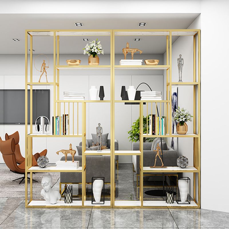 Open Metal and Wood Book Shelf Etagere Shelf Bookcase for Office