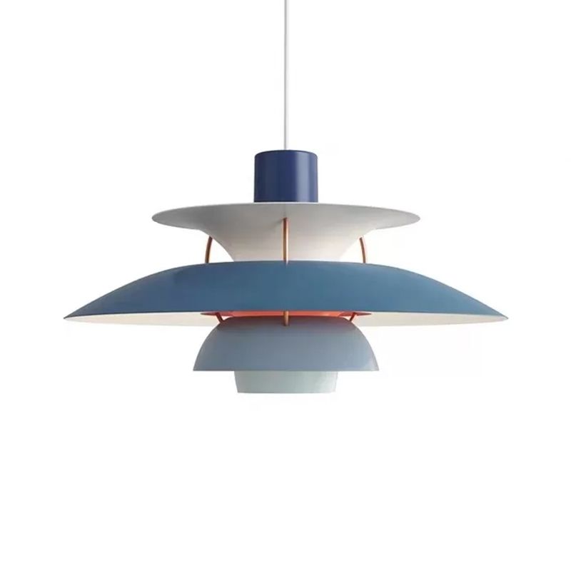 Metal Tiered Pendulum Light Simplicity 1 Head Ceiling Suspension Lamp for Dining Room