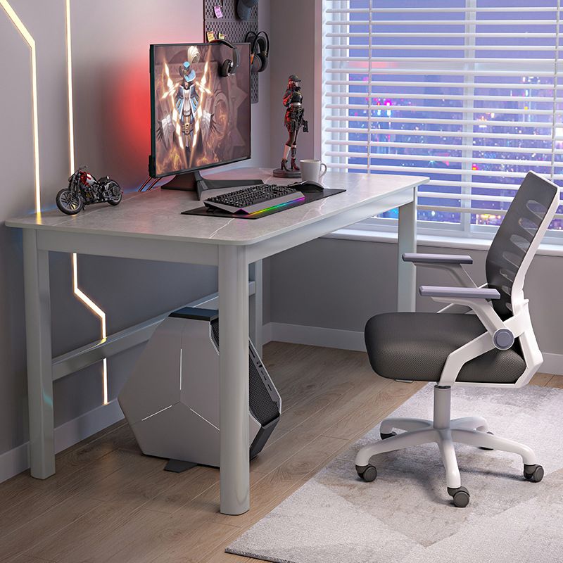 Modern Office Desk Solid Wood Rectangular Trestle Writing Desk for Home