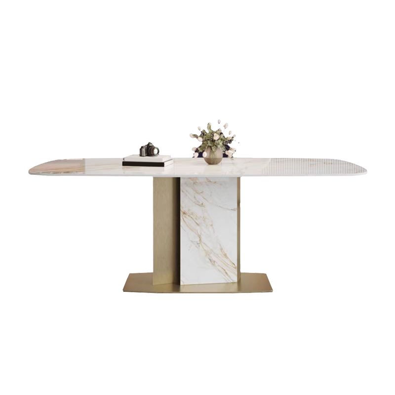 Luxurious Sintered Stone Top Dining Set Rectangle 1/4/5/7 Pieces Dinette Table Set