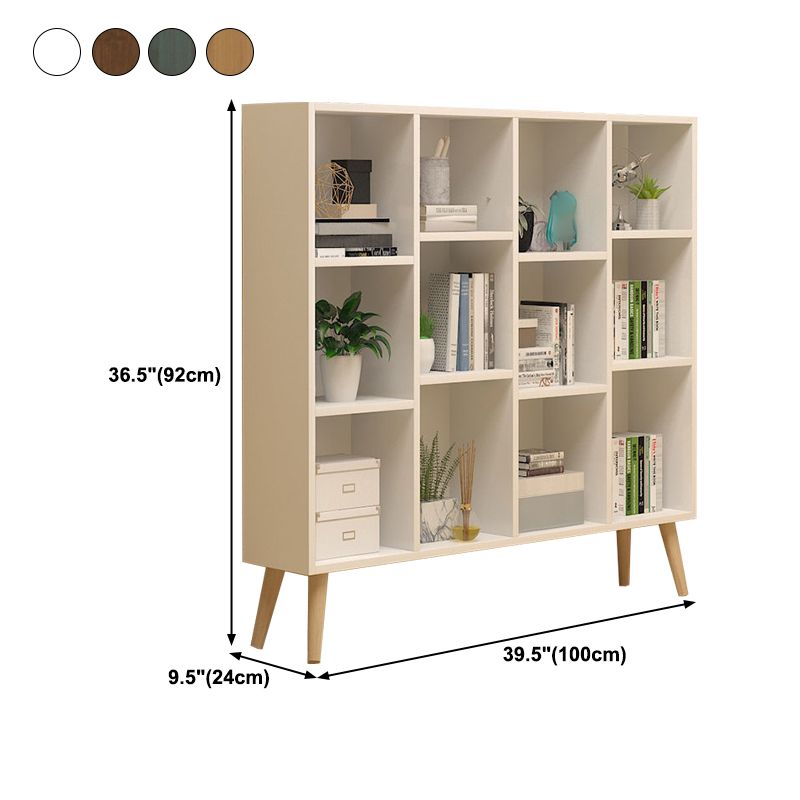 Engineered Wood Shelf Bookcase Closed Back Bookshelf for Study Room