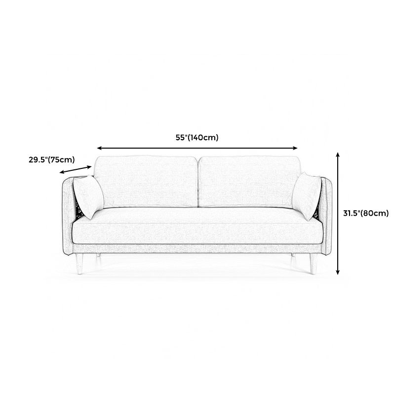 Contemporary Pillow Top Arm slipcovered Sofa 31.5"High Velvet Loose Back Sofa