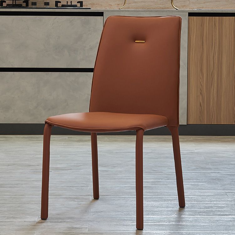 Modern Style Dining Chair Armless Chairs with Metal Legs for Home