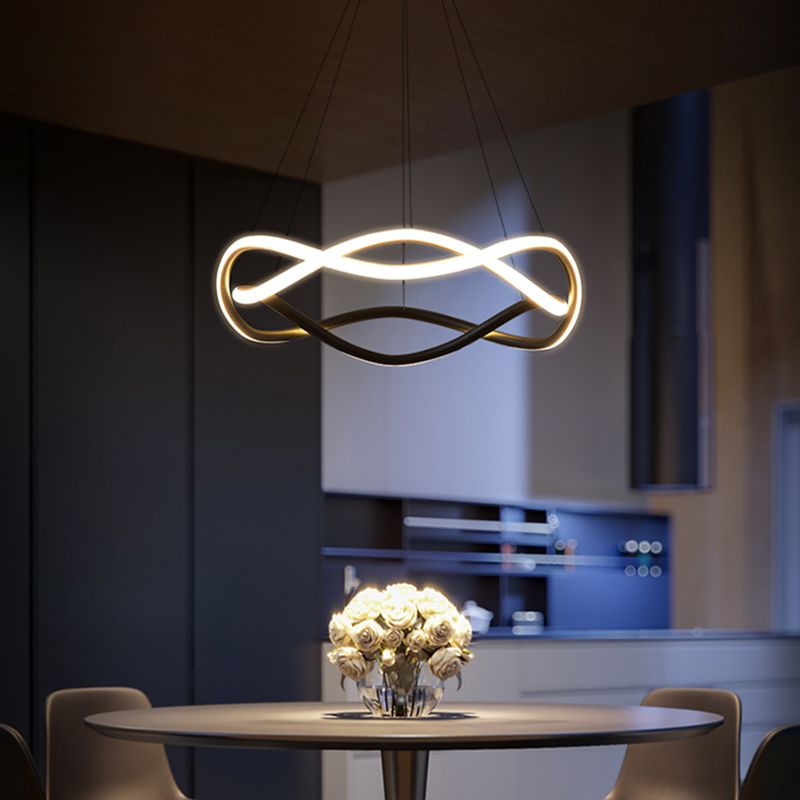 Semplice moderno caratteristico a led -lampadario a sospensione Luce a sospensione per soggiorno sala da pranzo