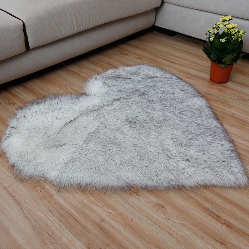 Fluffy Casual Indoor Rug Multi Colored Plain Carpet Washable Non-Slip Pet Friendly Rug for Living Room