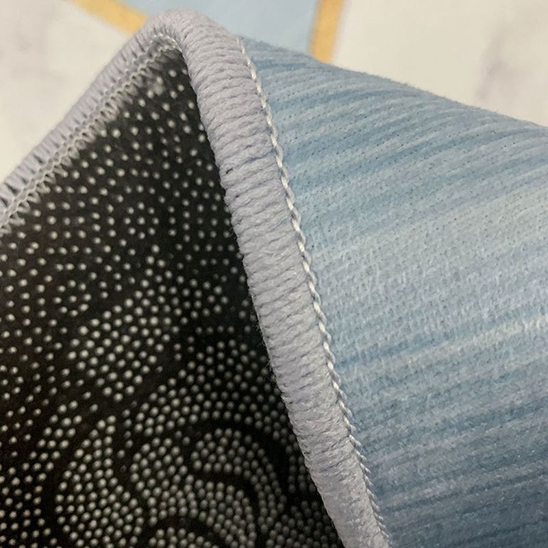 Minimalist Gray Tone Geometric Print Indoor Rug Polyester Anti-Slip Carpet for Living Room