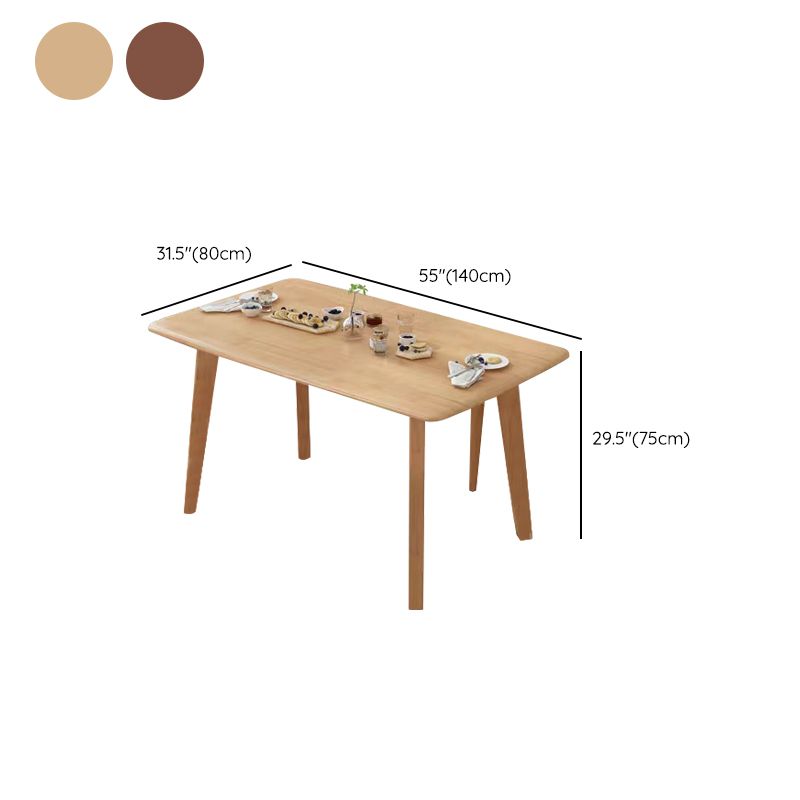 Solid Wood Dining Room Table Rectangle Dining Table for Kitchen
