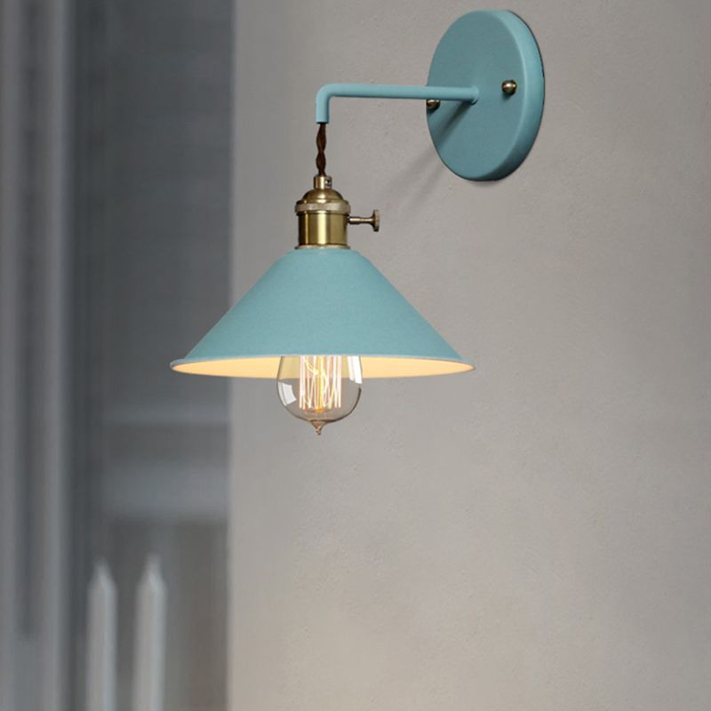 1-Light Cone Wall Light Sconce Modern Style Metal Wall Mounted Lights