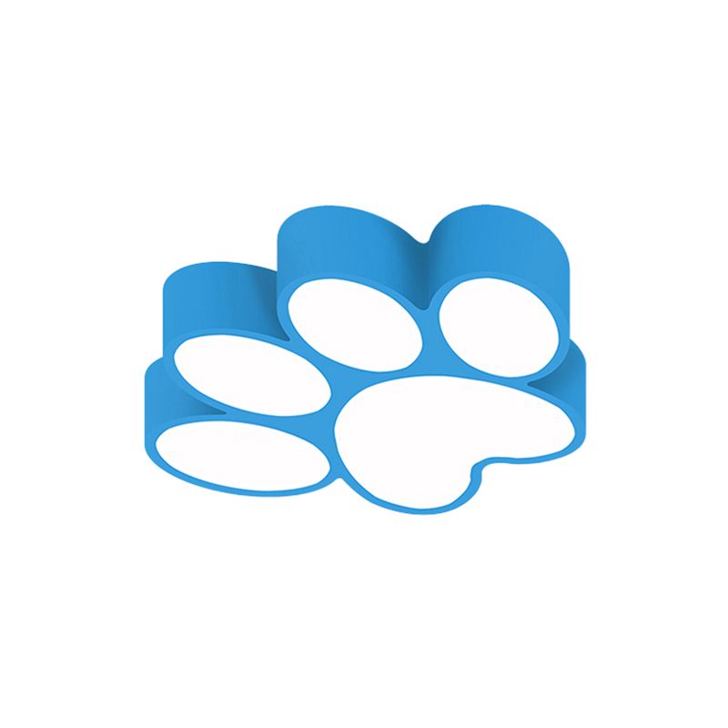 Pasillo Inicio Paw Techo Ligero Acrílico Niños Encantadores LED Flushmount Luz