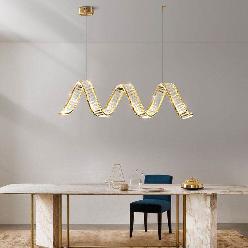 Modernism Single Black/Golden Kitchen Island Lighting LED Ceiling Light