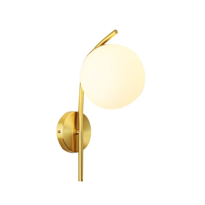 Golden Vanity Lighting Simple Glass Wall Light Sconce for Bathroom