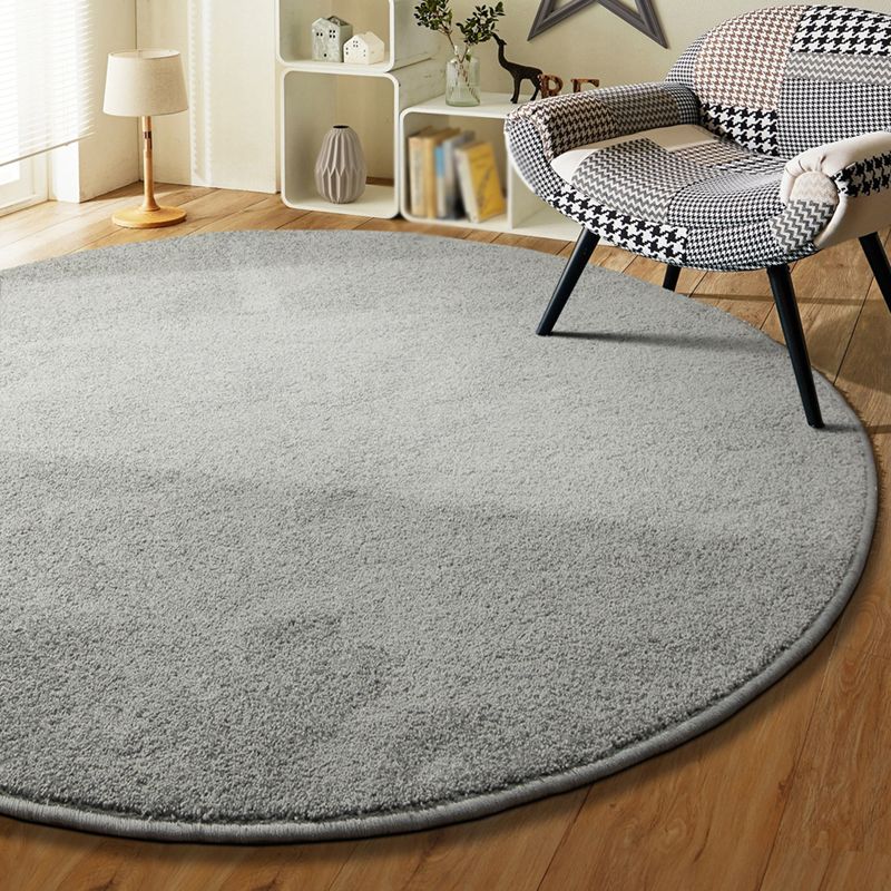 Tappeto moderno rotondo in poliestere solido poliestere moquette non slip tappeto interno per soggiorno