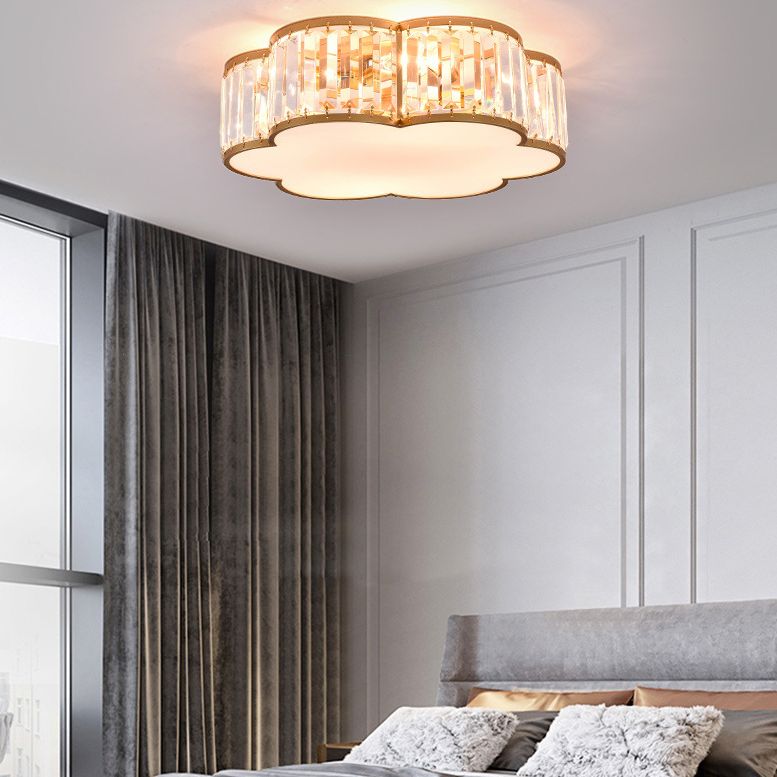 Modern Flush Mount Ceiling Lighting Fixture Crystal Flush Mount