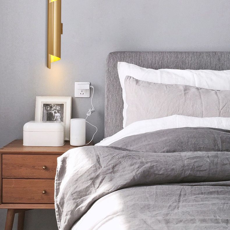 Light Modern Luxury Style Cylinderical Sconce Light Fixture Metal 1 Light Sconces