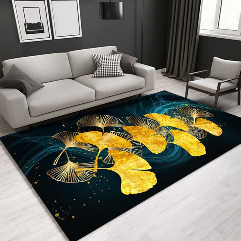 Glam Modern Rug Multi Color 3D Plant Print Rug Pet Friendly Non-Slip Machine Washable Rug for Living Room