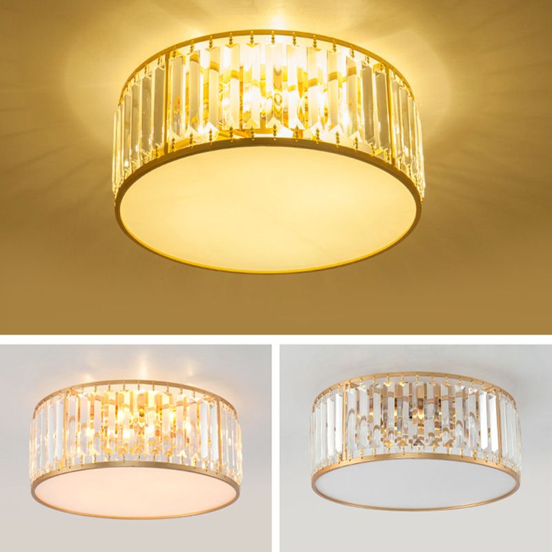 Lámpara de araña de cristal circular moderna y sencilla, cuerpo de lámpara de hardware de la Sala de estar