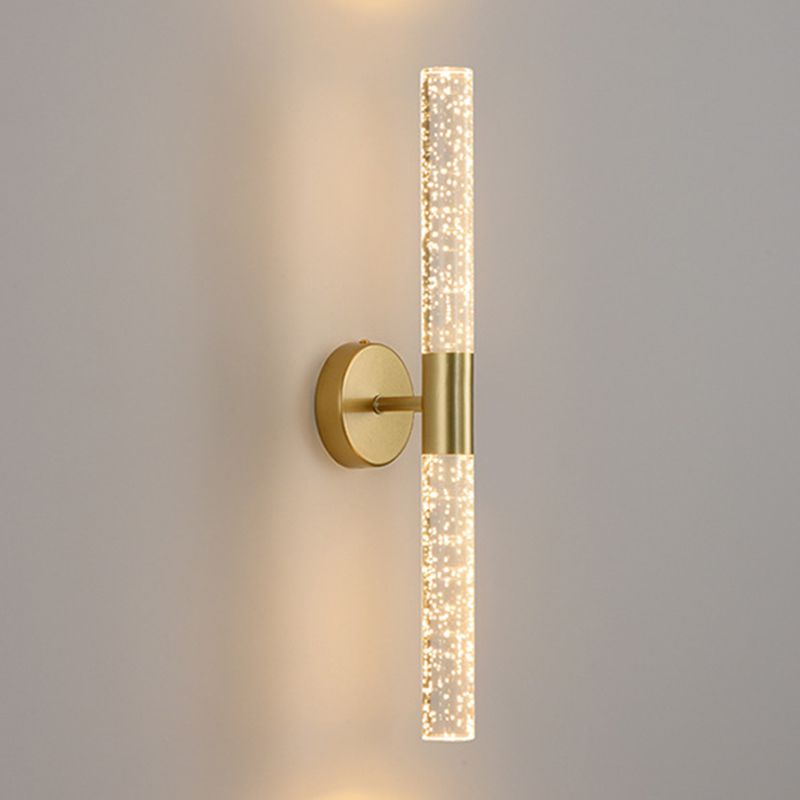 Modern Style Vanity Light Cylinder Shape 2 Lights Vanity Lamp for Shower Room