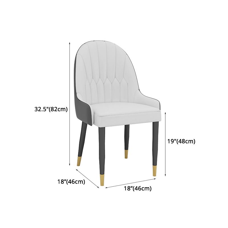 Modern 1/4/5 Pieces Dining Set with Sintered Stone Table and Leather Chairs Dinette Set