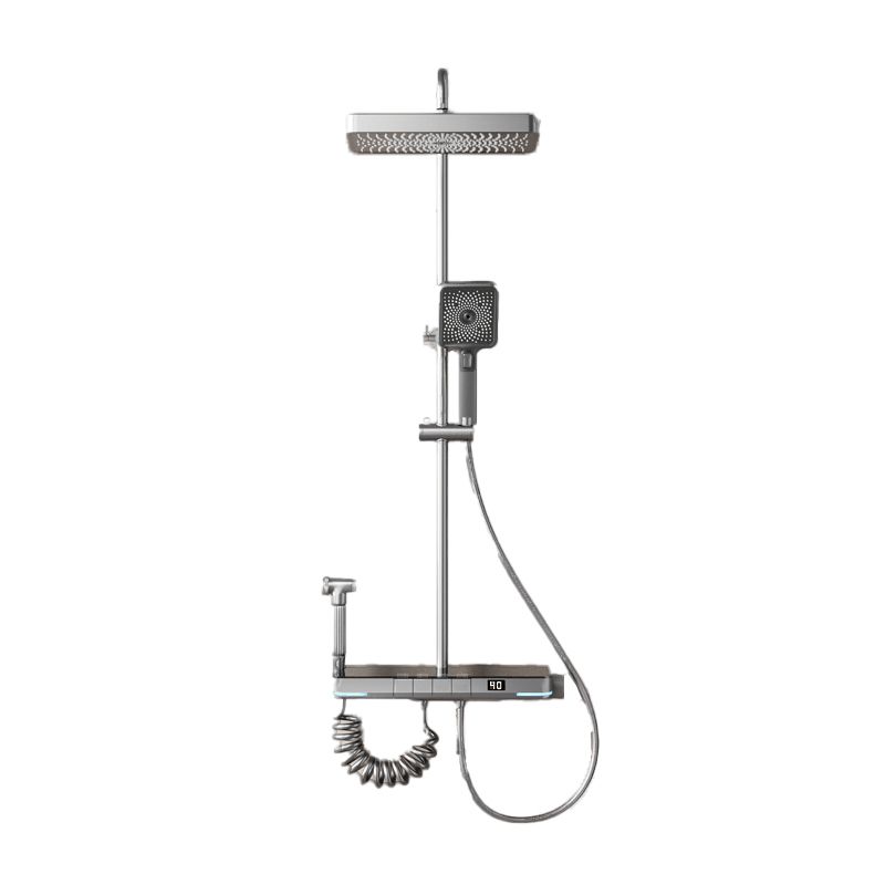 Modern Shower System Brass Slide Bar Included Wall Mounted Shower Set