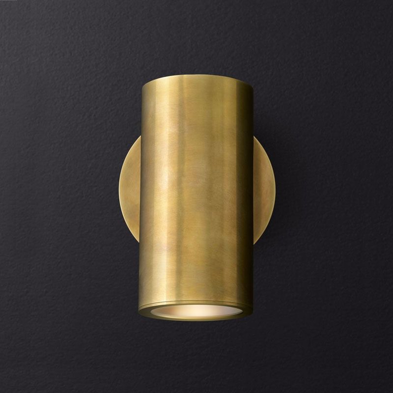 Modern Wall Sconce Cylinder Shape Wall Light with Metal Shade for Bedroom