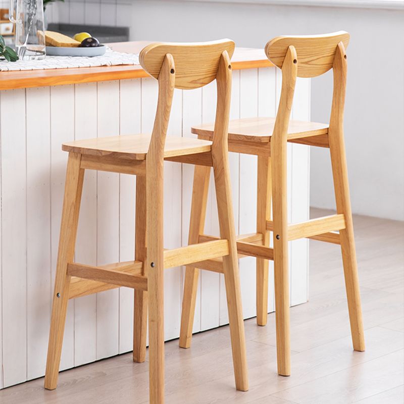 Minimalist Style Wooden Barstool for Home Use Upholstered Stools with Cushion
