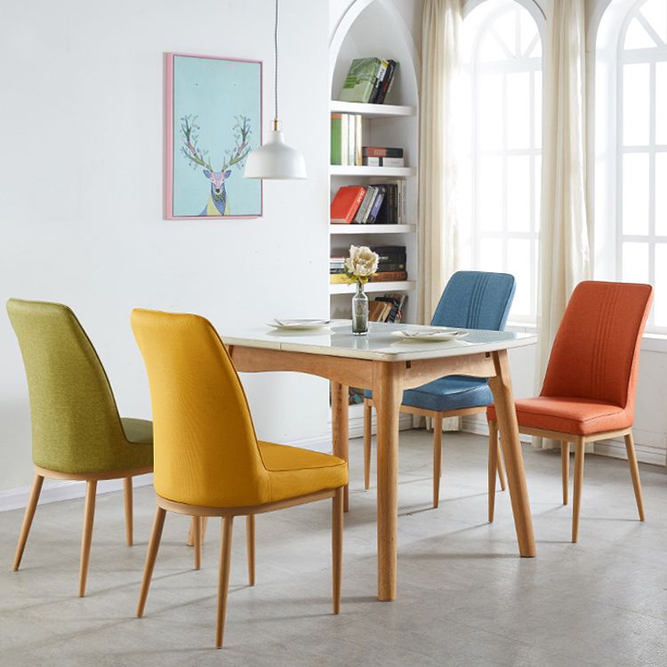 Sillas de comedor de metal de estilo moderno, silla lateral con brazo para cocina