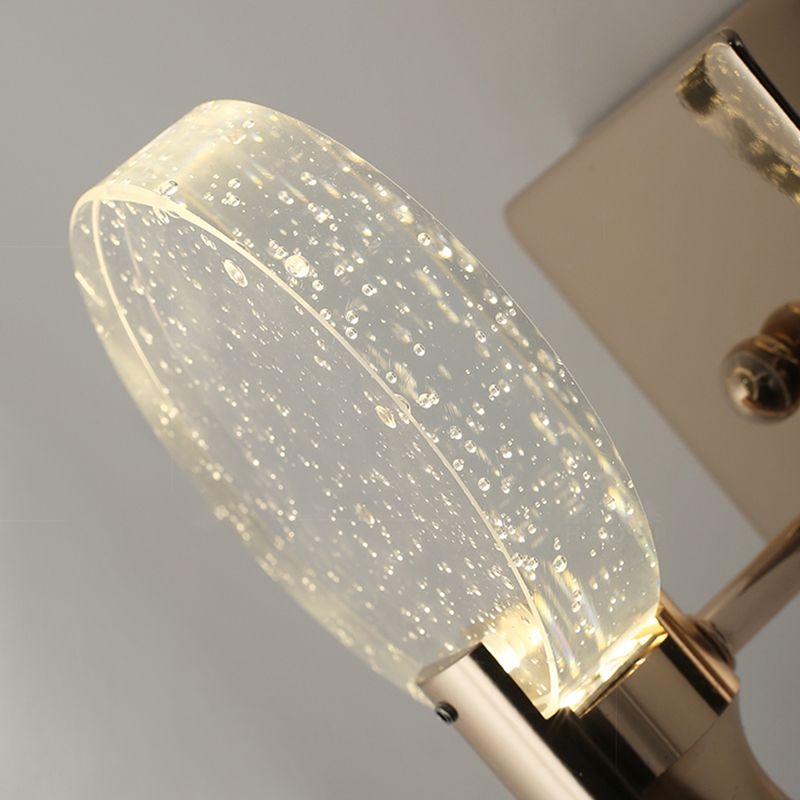 Postmodern Indoor Wall Light Gold Wall Light Sconces with Clear Crystal Shade