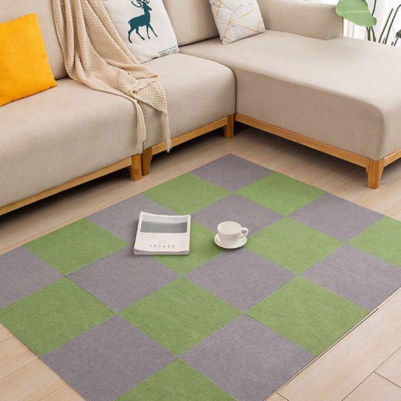 Carpet Tile Fade Resistant Non-Skid Solid Color Self-Stick Carpet Tiles Living Room