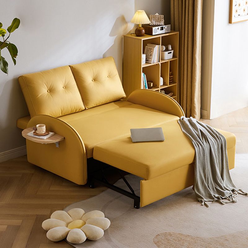No Distressing Folding Sleeper Sofa Faux Leather Scandinavian Convertible Sofas