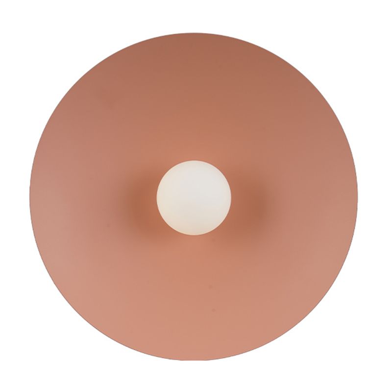 Modern Style Spherical Shape Wall Sconce Glass 1 Light Sconces for Corridor