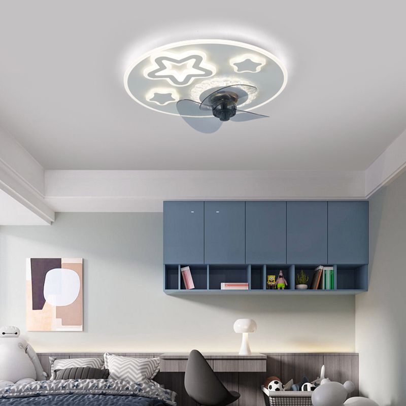 Ultradünne Deckenlüfterbeleuchtung Modernismus Acryl Schlafzimmer LED SEMI BUSH LIGHTURE IN Weiß