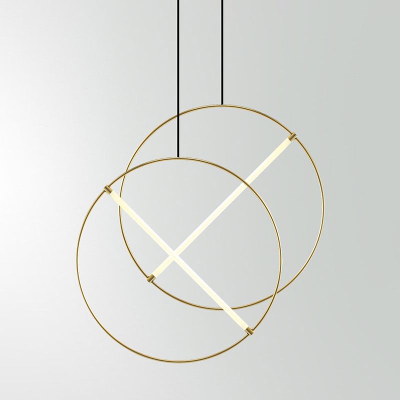 Contemporary Acrylic Pendant Light Fixture 1-Light Circle Hanging Ceiling Light