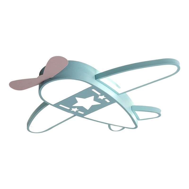 Modern Airplane Flush Light Metal 5 Light Flush Mount Lighting for Children's Room