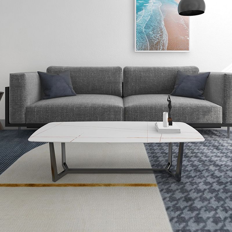 Trestle 1 Single Coffee Table Modern Rectangular Metal Cocktail Table