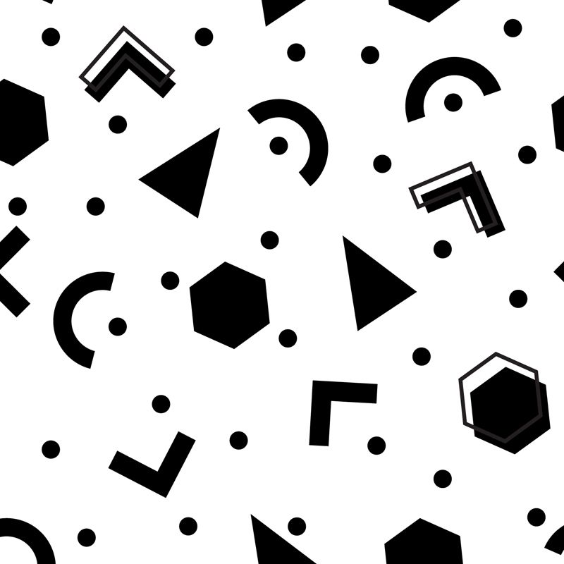 Illustration Geometry Mural Wallpaper Giant Wall Covering for House Interior, Custom Size