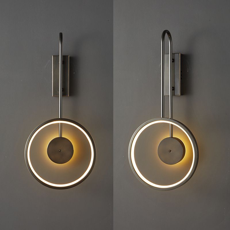 Post-Modern Wall Sconce Copper LED Sconce Lighting for Bedroom