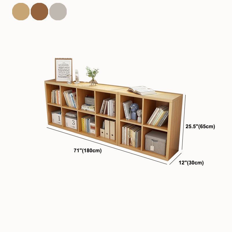11.8" H Contemporary Style Cube Bookshelf Solid Wood Bookcase for Home