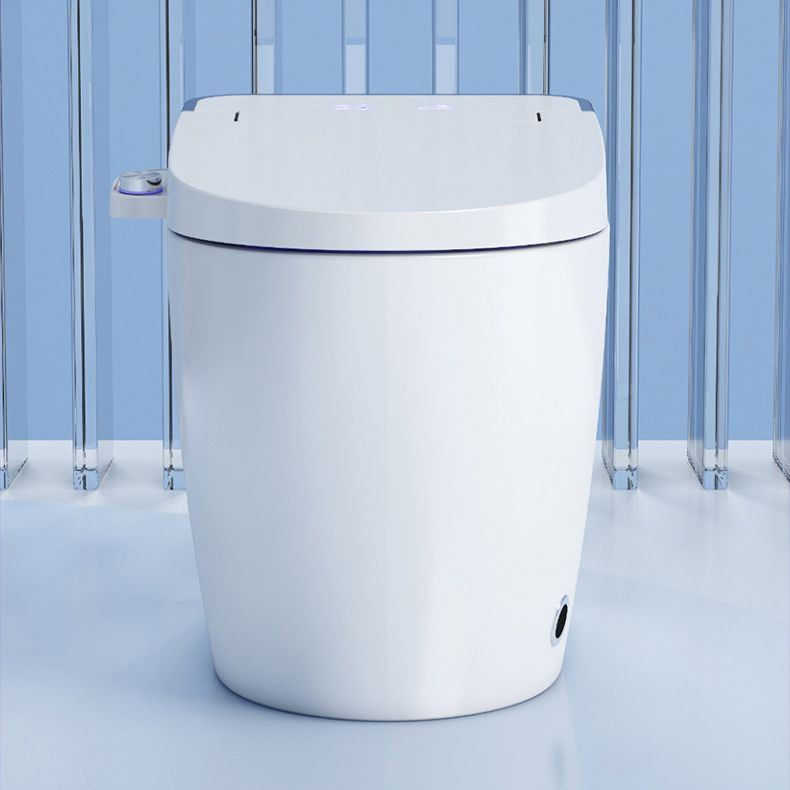 Contemporary 1-Piece Bidet Toilet Floor Mounted White Toilet Bowl for Bathroom