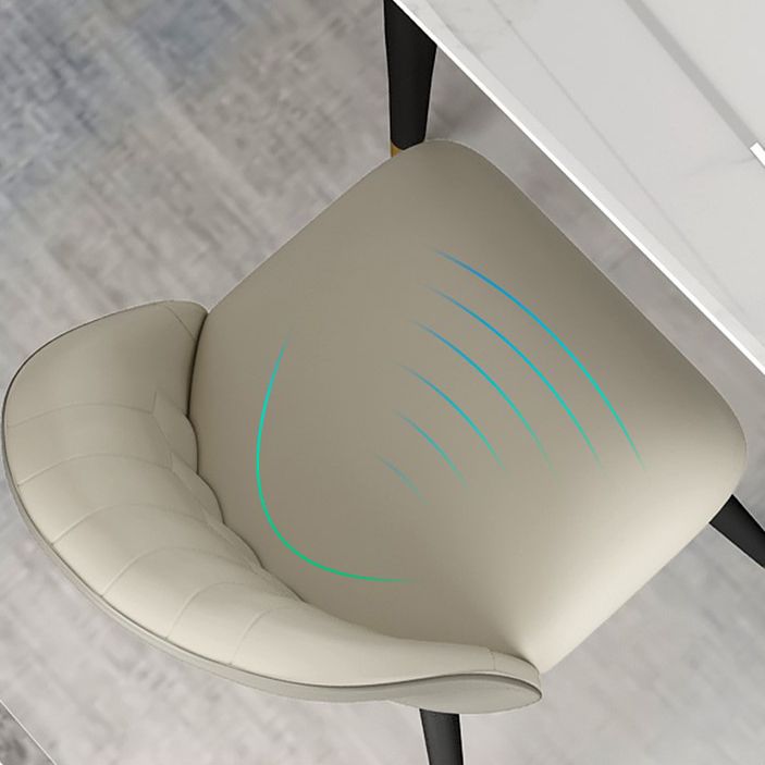 Glam 1/4/5/7 Pieces Dining Set White Standard Height Dining Set