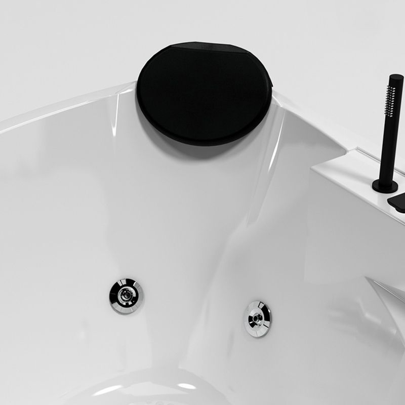 Acrylic Modern Back to Wall Bath Tub Bathroom Corner Bathtub in White