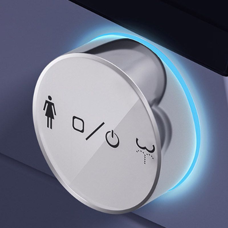 Contemporary One Piece Toilet Floor Mounted White Toilet Bowl with Seat for Washroom