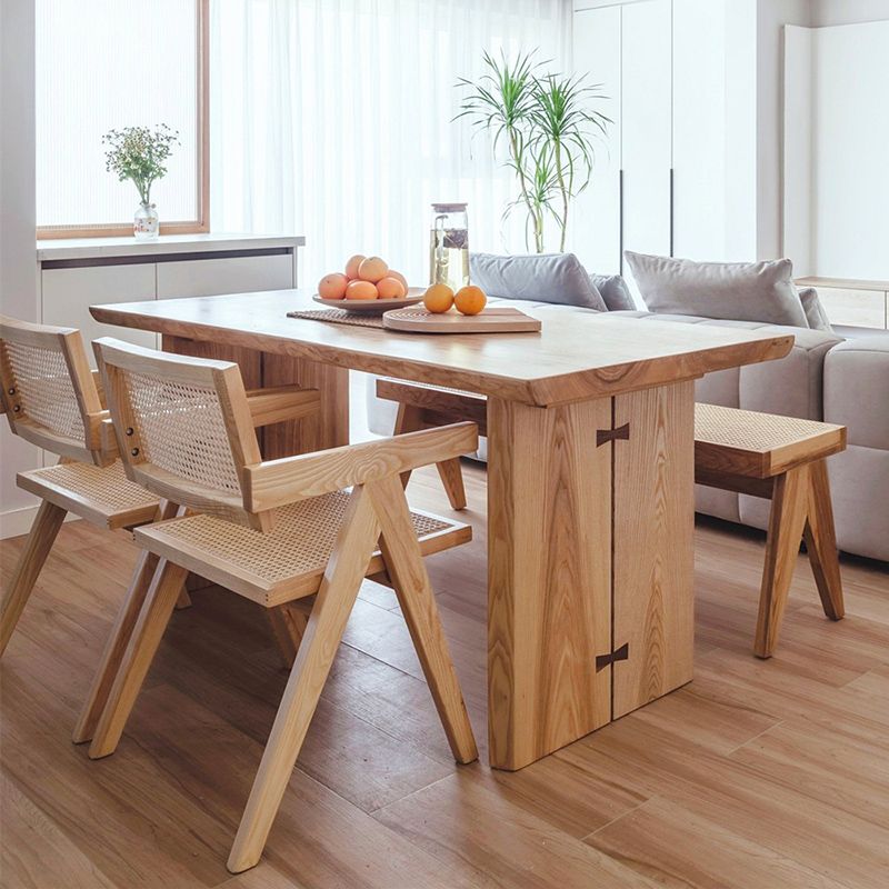 Dining Room Dinner Kitchen Table Solid Wood Double Pedestal Dining Table