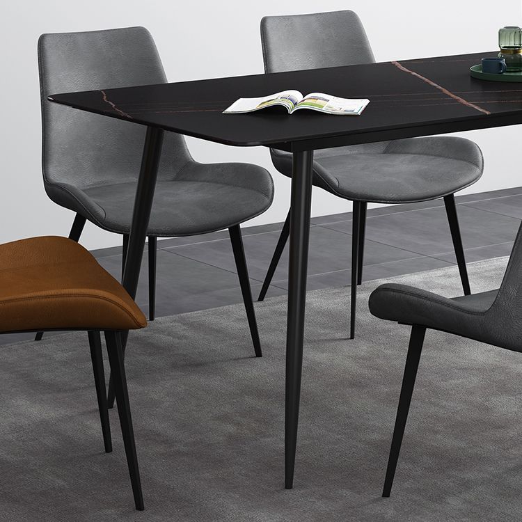 Sintered Stone Industrial Dining Table 4 Legs Base Rectangle Table for Home