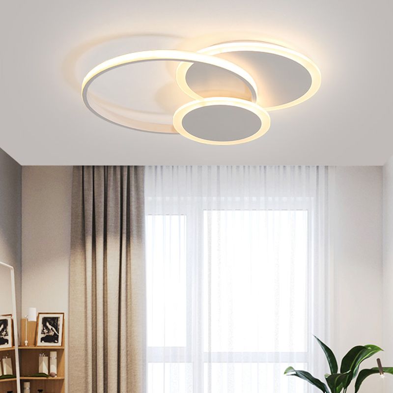 Acrylic Stacked Ring Flush Ceiling Light Dining Room Kitchen Modern LED Ceiling Lamp