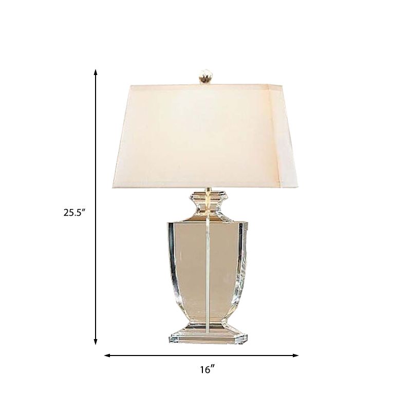 Modernismo lampada da tavolo a forma di urna cristallo tagliato a mano 1 libro di lettura della testa in bianco